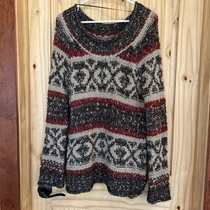Free People Fair isle knit sweater
